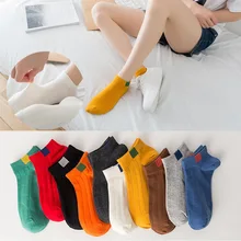 Акция,, 10 пар разноцветных женских коротких носков разных цветов, женские хлопковые плюшевые носки-башмачки в стиле Харадзюку