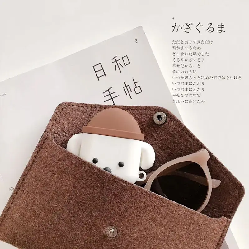 Small Cartoon Dog Pattern Protective Case Shockproof Soft Silicone Cover Skin Protector for Airpods 1/2 Charging Box Accessories