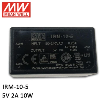 

MEAN WELL IRM-10-5 10W PCB-mount assemble Encapsulated Power Module 110V/220V AC to 5V DC 2A 10W Module type Power Supply