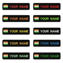 Вышивка на заказ индийский флаг имя заплатка с текстом 10 см* 2,5 см значок Утюг на или липучке Подложка для одежды брюки рюкзак шляпа