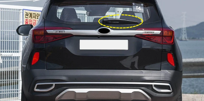 Для Kia Seltos наружная ABS Хромированная задняя оконная Форсунка щетки стеклоочистителя Накладка для автомобиля