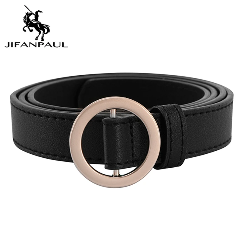 JIFANPAUL Women belt Round alloy pin belt jeans wild decorationFashion vintage ladies leather new hot sale belt free shipping