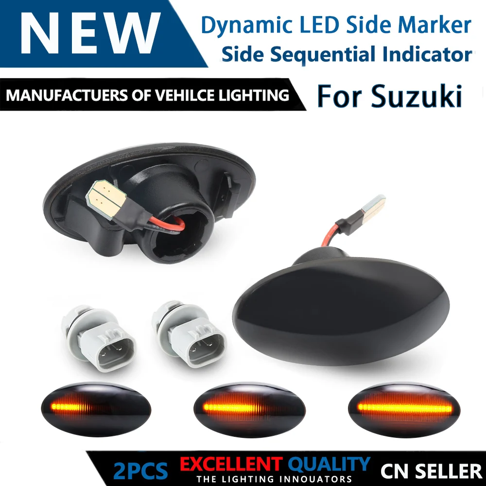 

2pcs LED Dynamic Side Marker Turn Signal Light Sequential Blinker Light For Suzuki Ignis APV Arena Jimny Splash Grand Vitara2007