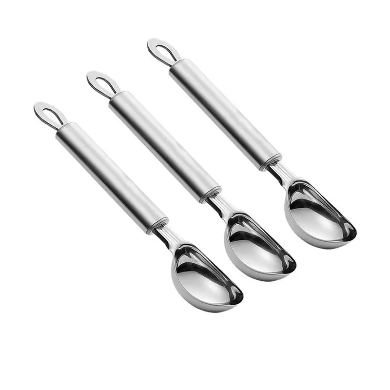 2PCS Ice Cream Scoop Stainless Steel Spoon Sturdy Digging Kitchen Tools Supplies Fashion | Дом и сад