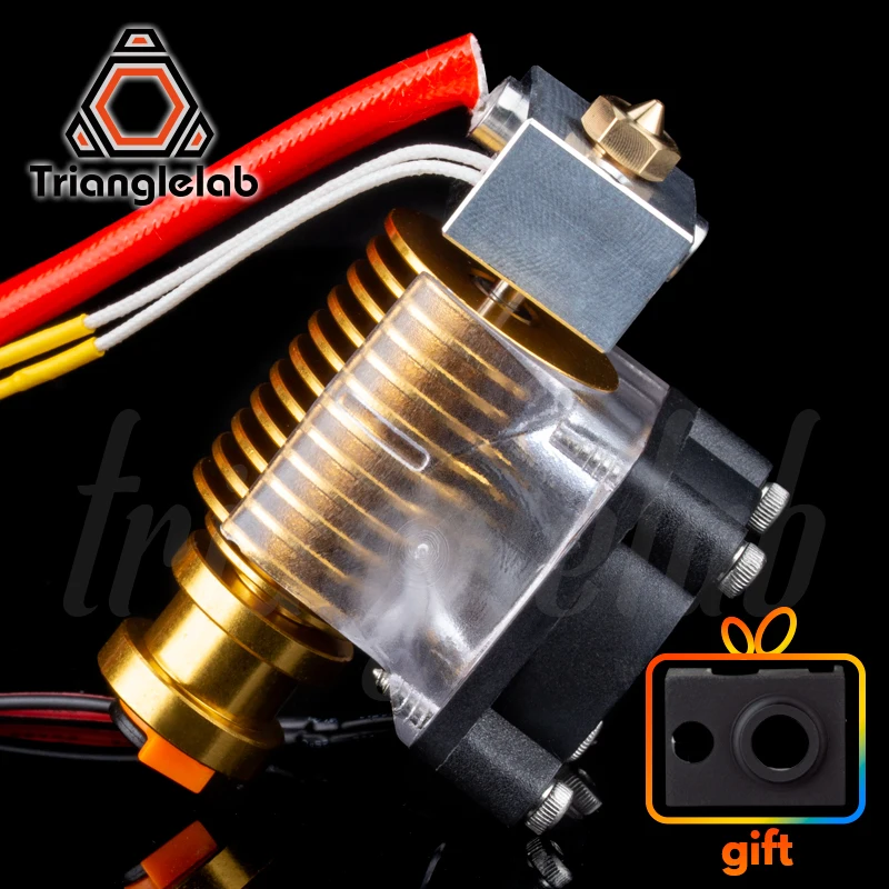 Offerte V6 oro Dissipatore di Calore v6 hotend 12 V 24 V remote Bowen J testa e ventola di raffreddamento staffa per e3D ugello HOTEND per PT100 titan estrusore V6