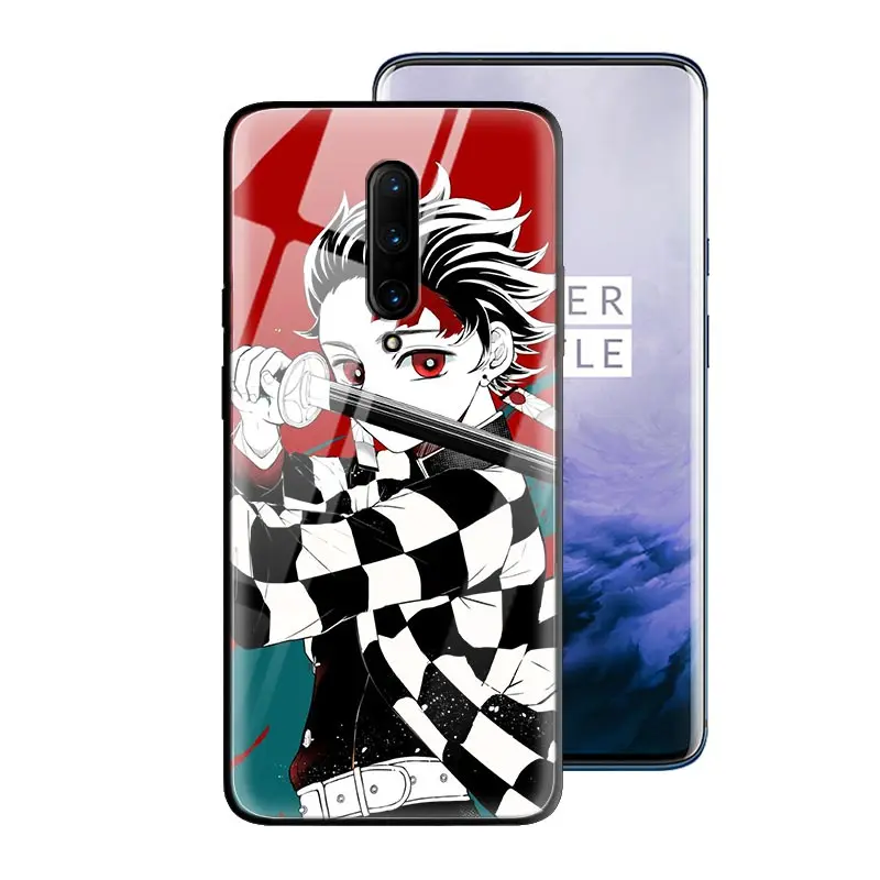 T20 Аниме Demon Slayer Kimetsu no Yaiba закаленное стекло чехол для OnePlus 7 7Pro 7Pro5G 7T 7TPro силиконовый край чехол для телефона, аксессуар - Цвет: T20