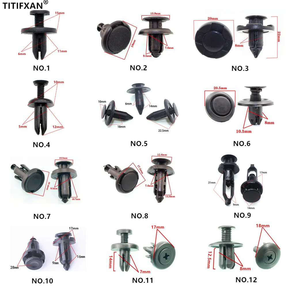 24 шт. смешанный высококачественный автомобильный бампер брызговик нейлоновые