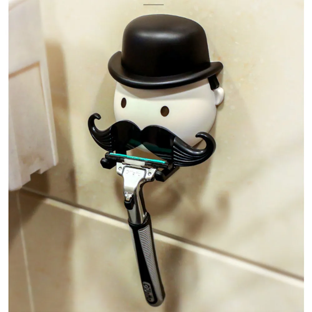 Household Kitchen Plastic Shaver Holder Bathroom Storage Rack Shaver Bathroom Organizer Accessories Tools Kitchen Hook Decorate
