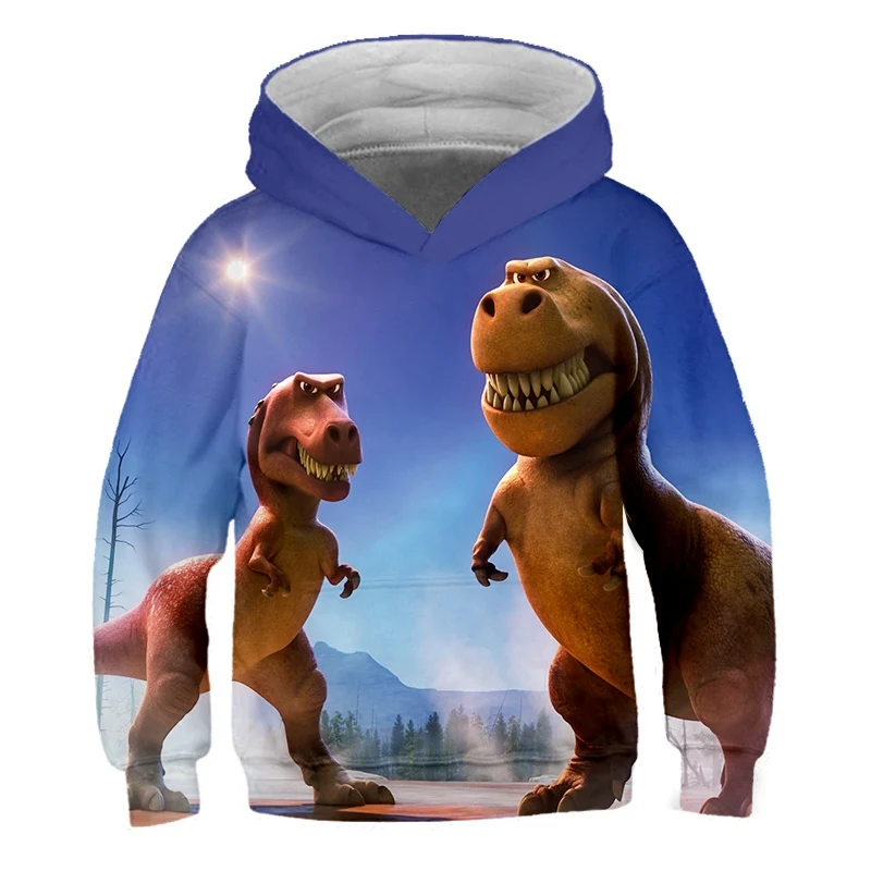 Autumn Dinosaur Baby Girls Boys Hoodies New 3D Long Sleeve Hooded Coat Pullover Clothes Kids Hoodies Sweatshirts