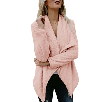 

New women jackets coat 2019 autumn winter coat women casual slim with fur ladies tops jacket pink clothes casaco feminino