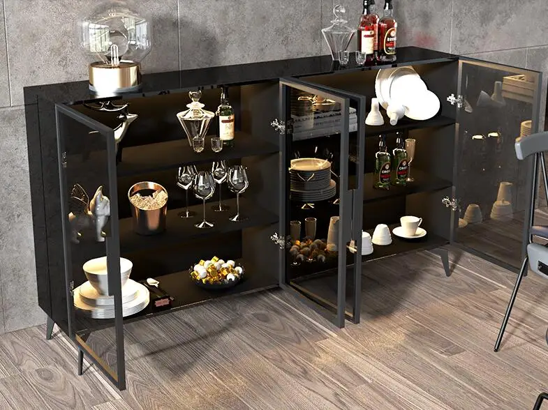 Side cabinet, tea and wine cabinet, side modern simple kitchen, cupboard, storage storage