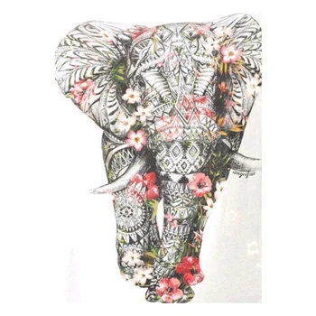 

Diy 5D Diamond Painting Kit Rhinestone Art Crafts, Home Wall Decoration 12X16in Elephant Wearing Flowers