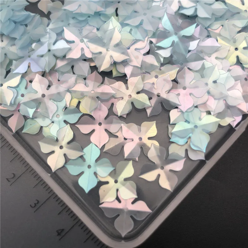 30g 10mm 20mm Windmill Tetrafolium Dull Loose Sequins Paillettes for Sewing Shoes Hat Kids DIY Crafts Accessories