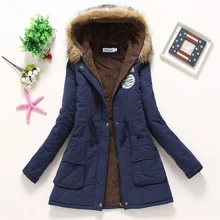European and American Style Down Coats Lamb Wool Women's Outerwear Cotton Padded Clothes 2021 Women's Winter Coat Long Sleeves