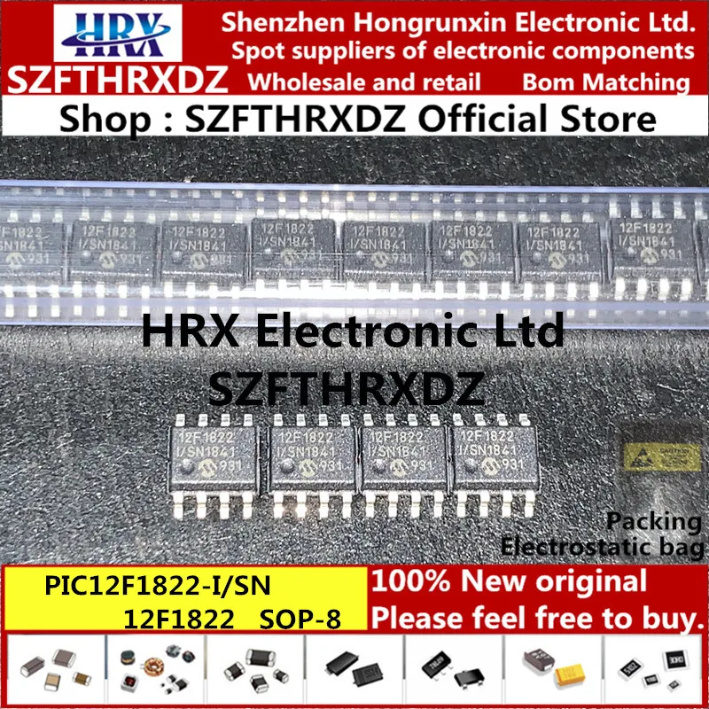 PIC12F1822-I/SN 12F1822 лапками углублением SOP-8 PIC12F1822T-I/SN лапками углублением SOP-8 12F1822-I/SN MCU 3.5KB 128B Оперативная память 32 МГц 3300 шт./катушка
