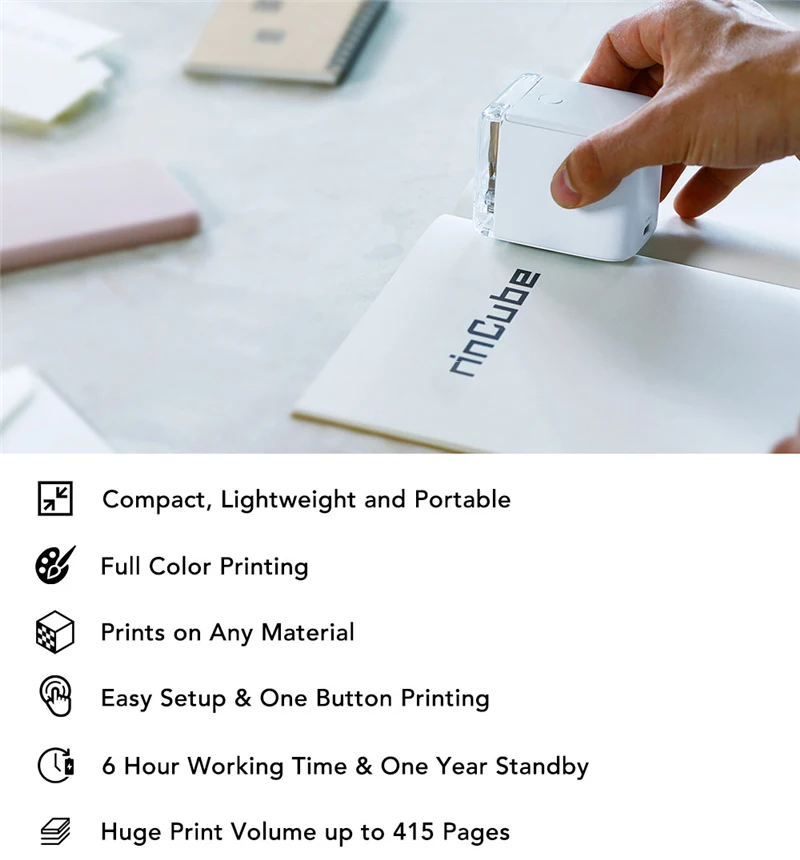 mini removable handheld color printer