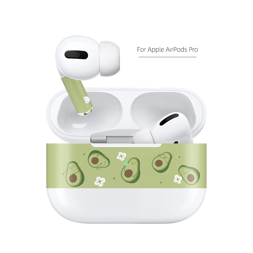 Чехол для airpods pro стикер милый мультфильм Забавный авокадо наклейка пленка аксессуары для airpods pro задняя Пыленепроницаемая кожа