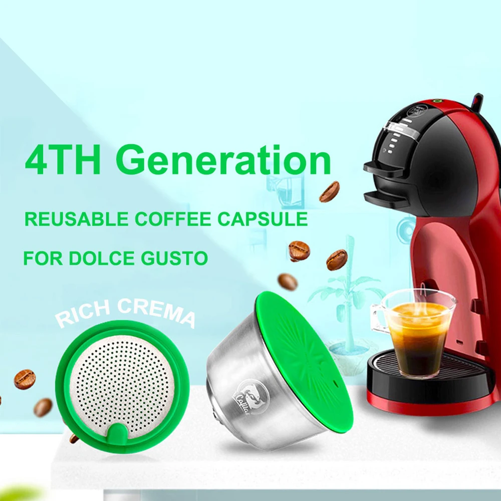 Recafimil Capsula Di Caffè Riutilizzabile Per Dolce Gusto Rich Crema Pods Filtro Per Caffè In Acciaio Inossidabile Tazza Per Macchina Espresso Nescafe