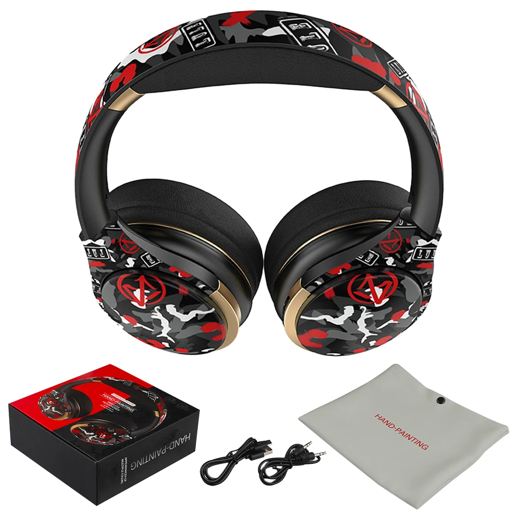 Wireless Bluetooth 5 0 Headset Foldable Stereo Headphone Noise Reduction Audio Earphone with Microphone