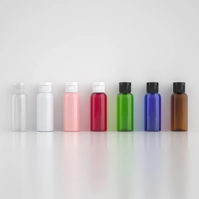 100pcss 50ml Mini Travel Plastic Bottle flip cap Container Bottles