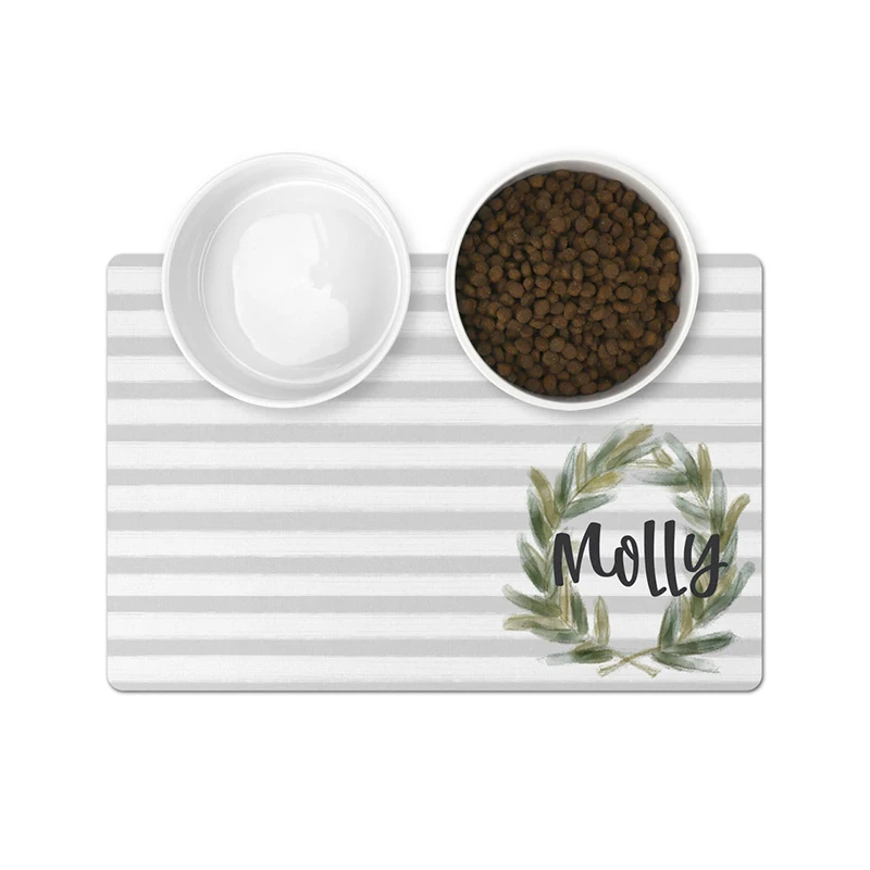 PU Leather Waterproof Pet Placemat Dog Mat Cat Mat Bowl Plate Pet Drinking Feeding Placemat Customize Name For Puppy And Kitten PU Leather Waterproof Pet Placemat Dog Mat Cat Mat Bowl Plate Pet Drinking Feeding Placemat Customize Name For Puppy And Kitten