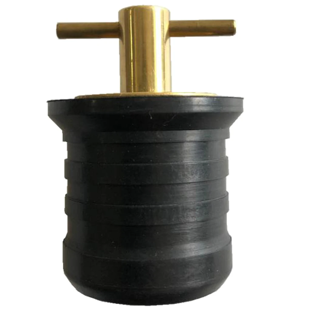 1-1/4 Inch Brass Boat Snap Lock Drain Plug for Marine Coolers and Boat Hull