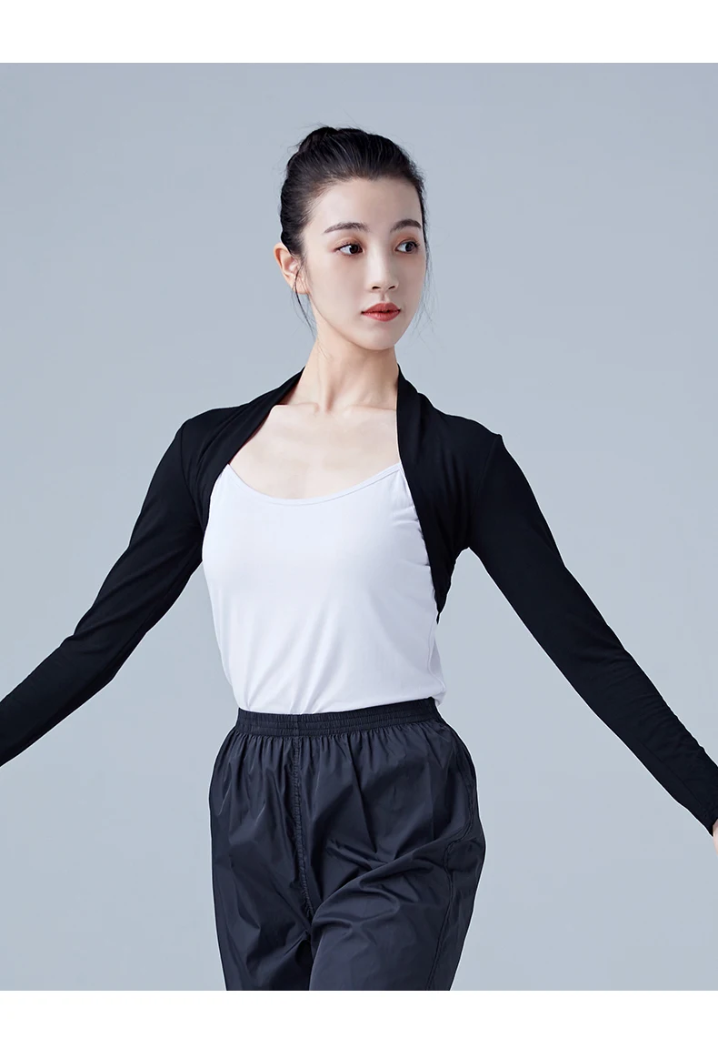 Frauen Ballett Achselzucken Ballett Kurze Tanz Weste Erwachsene Teen Ballett Tops Weiß Schwarz Tanz Shirts Tanz Kostüme – Detail 17