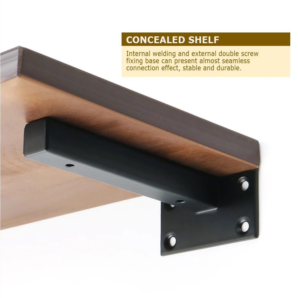 2Pcs Floating Shelf Bracket L Shelf Invisible Hidden Heavy Duty Support 304 Stainless Steel Furniture Hardware 15/20/25cm