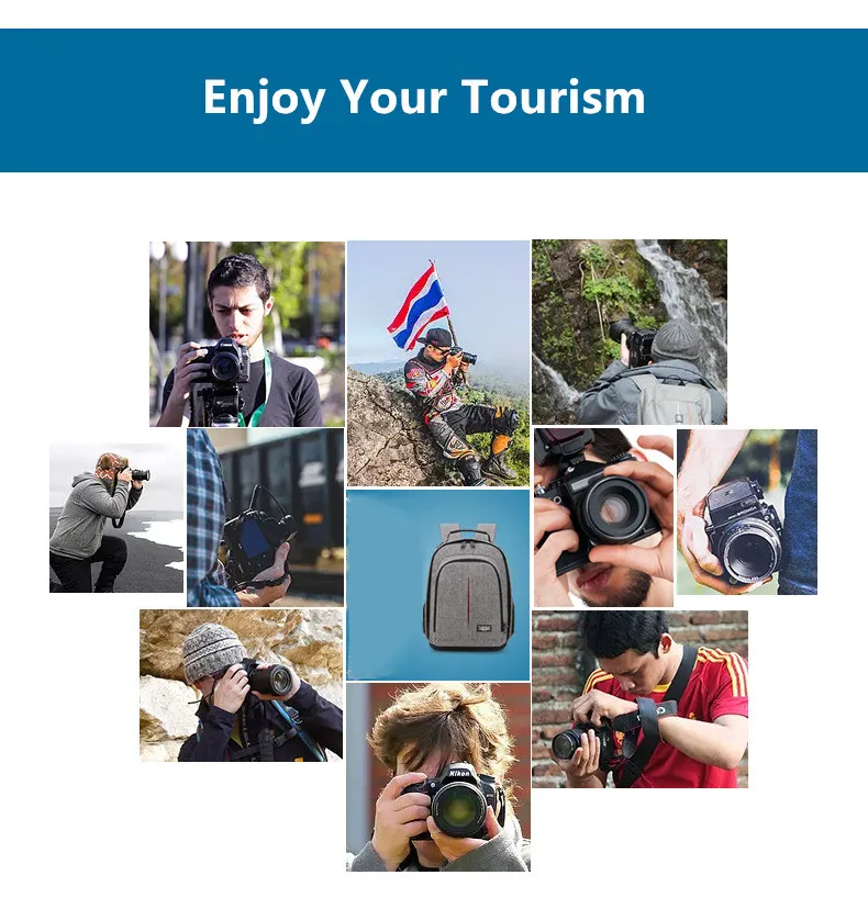Waterproof Camera Backpack Professional Protective Cover Case Fashionable Bag for Canon Nikon
