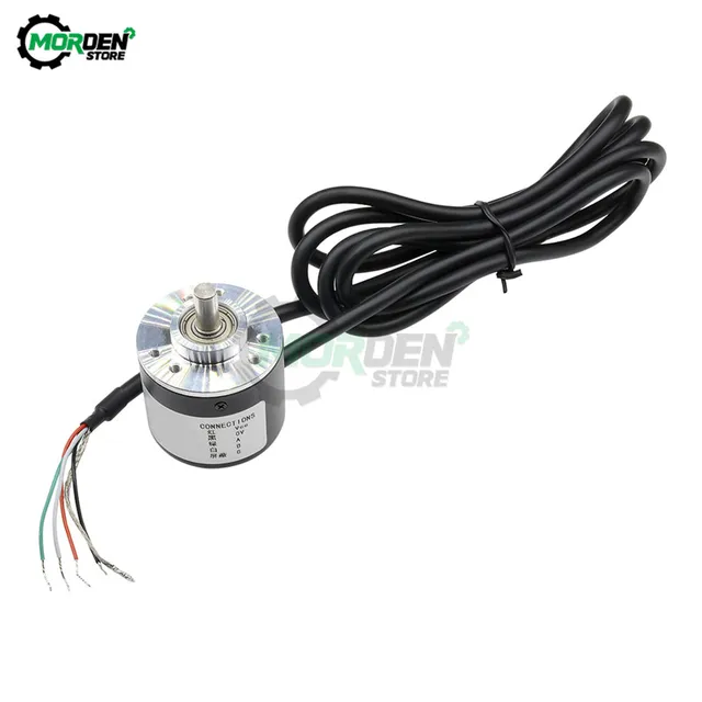 Encoder Rotativo Incrementale 600P/R - 5-24V, AB 2 Fasi, Albero 6mm - Foto 3