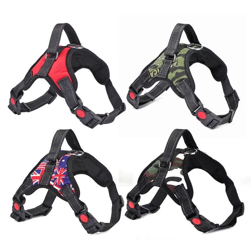 

Safety Adjustable Nylon Outdoor Pet Walking Vest Harness Hand Strap Collar for Small Medium Large Dogs Safety Pet Products