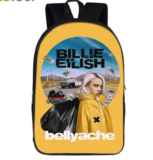

Mochila Bilie eilish Student Backpack Creative Polyester Comfortable Large Capacity Shoulder Backpack