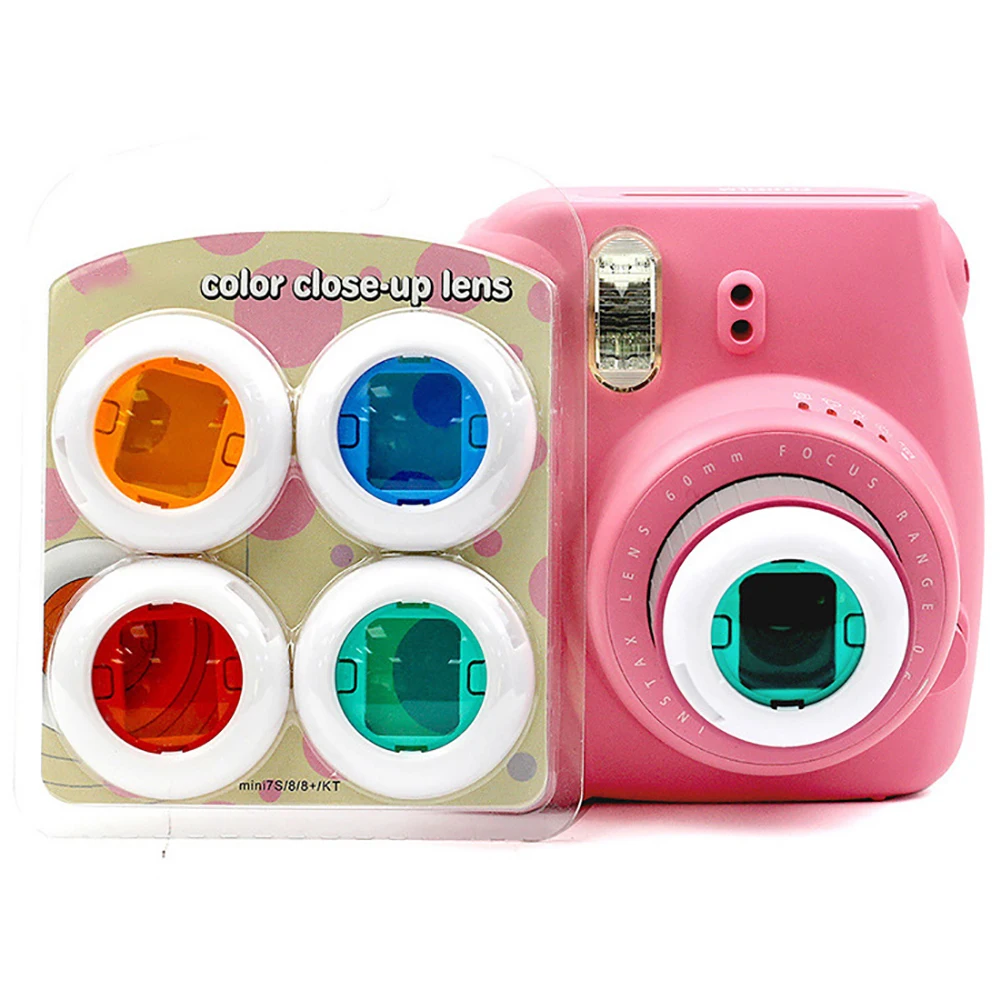Filtro de lente de color para cámara Polaroid Fujifilm Instax Mini 7/4/6 +/9/KT, Uds.|Filtros de cámara| - AliExpress