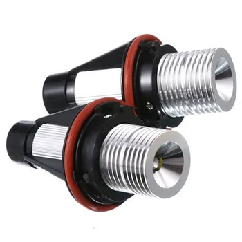 

Hot 2x 10W LED White Angel Eyes Ring Marker Bulb Light Headlight Lamp Lights For BMW X5 E39 E60 E63 E61