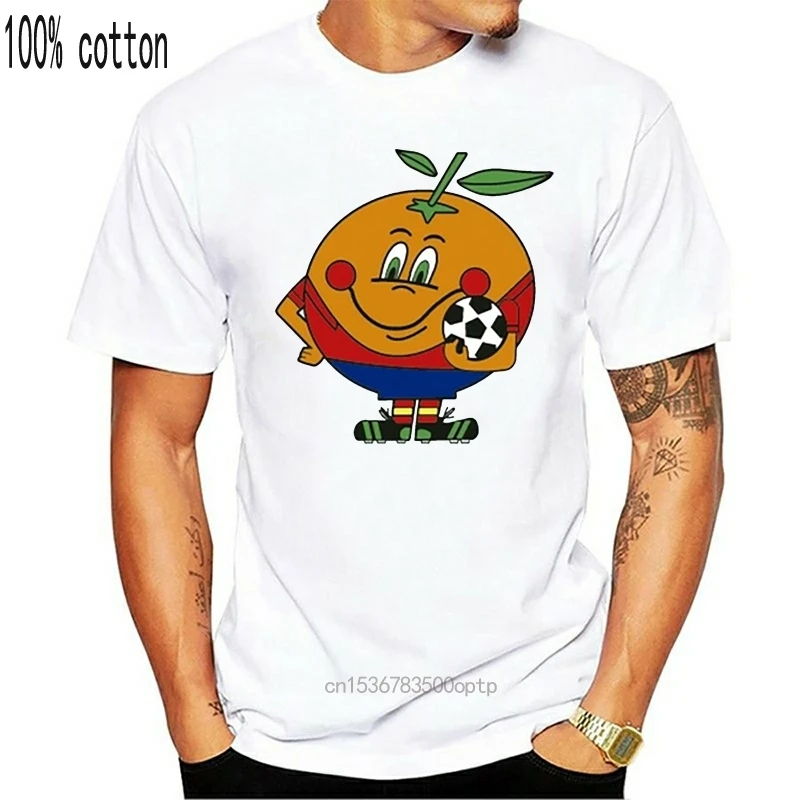 Camiseta con Logo de Naranjito, camisa Retro con estampado personalizado de España 82