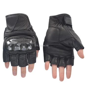 

Dain Half Finger Leather Gloves Motocross MTB BMX Sprint Race men's gloves woman unisex Moto Gloves