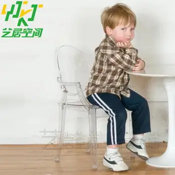 

Children's Devil Chair Kindergarten Creative Stool Photography Props Transparent Plastic Baby Dining Chair Children's Room Chair