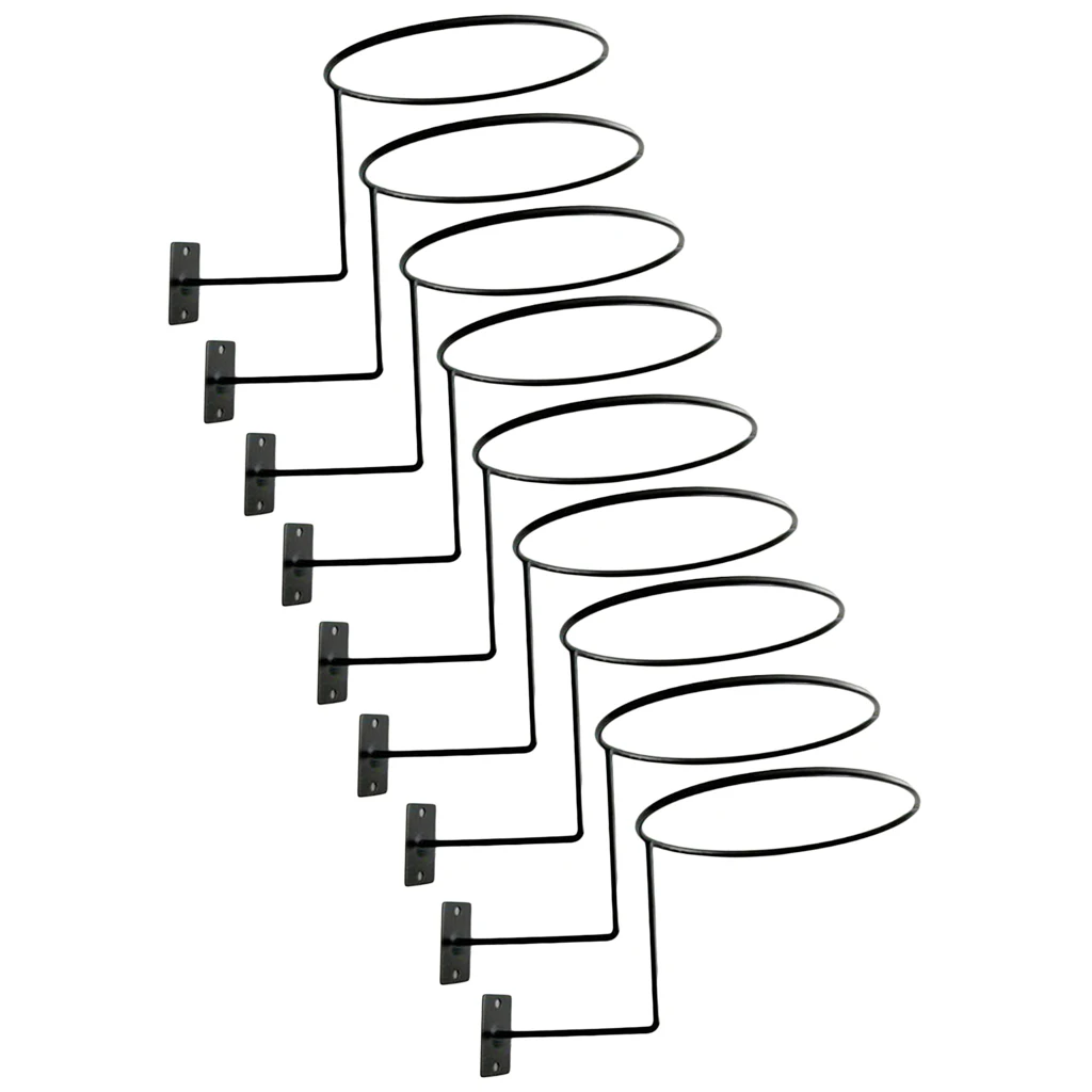 9 Pieces Rust-Proof Wall Mount Helmet Holder Stand Rack Hanger for Hat Cap Black 9 Pieces Rust-Proof Wall Mount Helmet Holder Stand Rack Hanger for Hat Cap Black