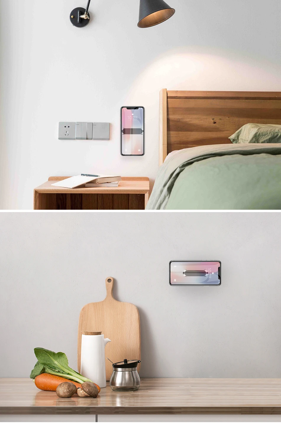 Магнитный автомобильный держатель для телефона, Металлический мини-стенд в форме полосы, универсальный для iPhone, samsung, Xiaomi, настенный, для офиса, спальни, gps, Brack