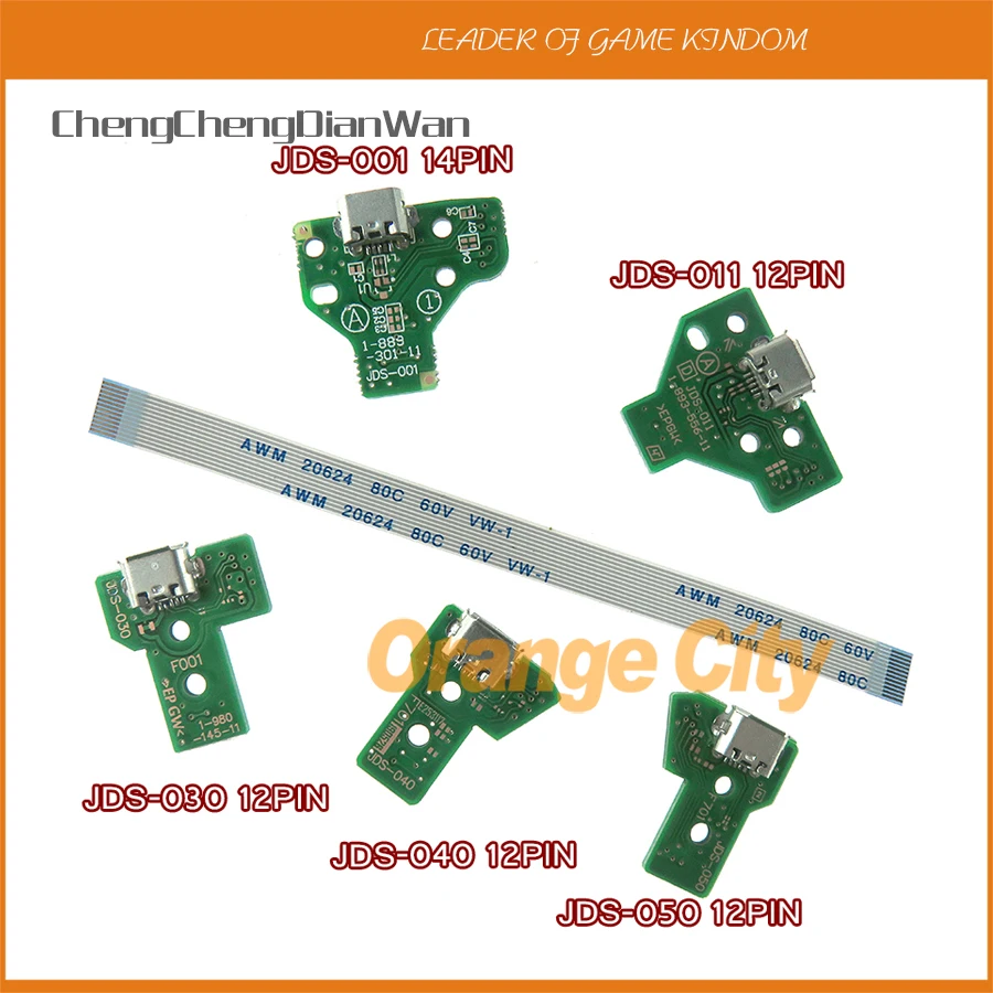 

JDS-001 JDS-011 JDS-030 JDS-040 JDS-055 USB Charging Port Board winth For PS4 Controller DualShock 4 Repair Parts 3sets