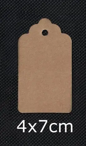 3 1000pcs Kraft Bookmark with Scalloped Edge Blank Gift Tags DIY Creative Price Label Paper Hang Tags - Цвет: 3