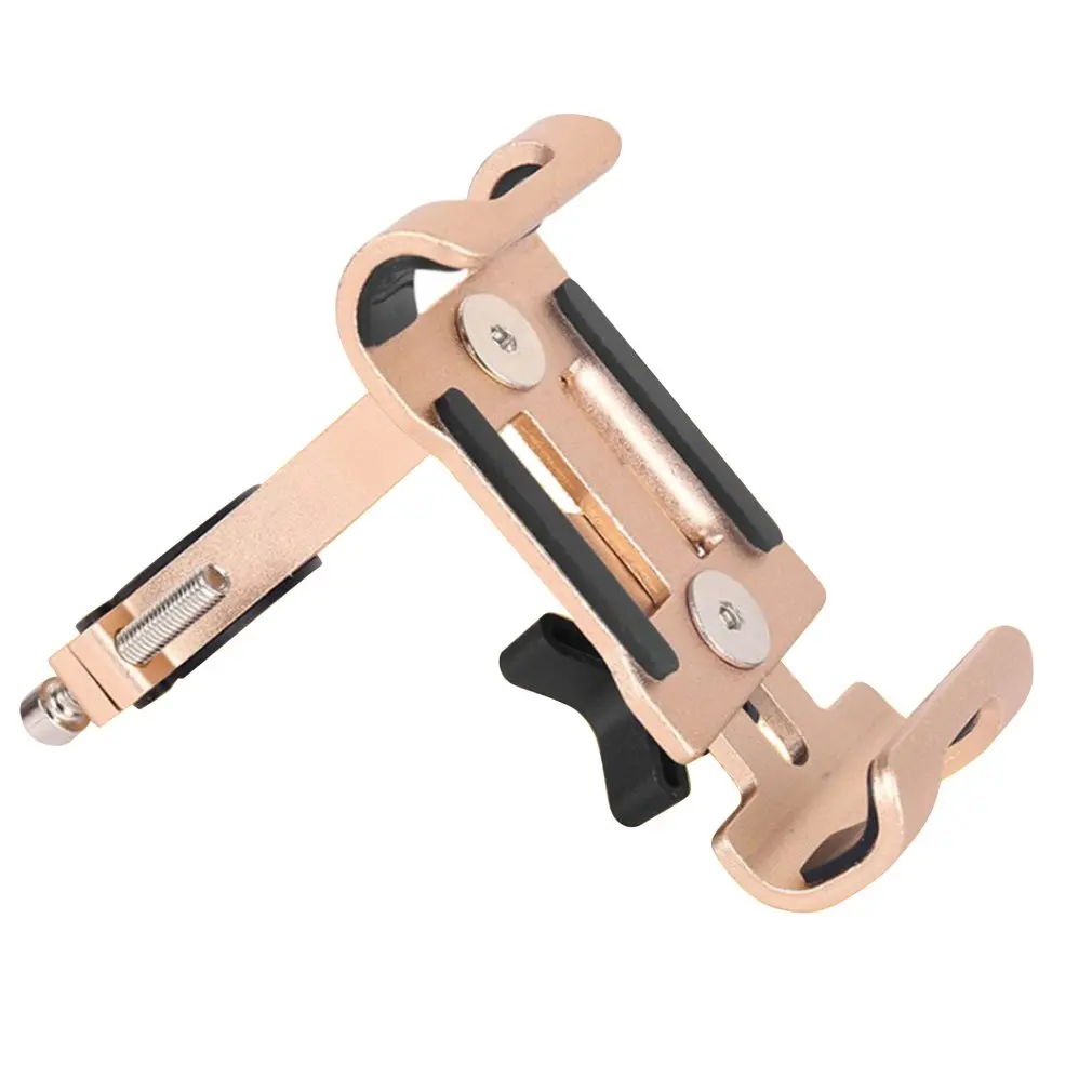 Bicycle Mtb Phone Holder Mobile Phone Holder Bicycle Handlebar Clip Stand Gps Mount Bracket For Smartphones - Color: gold