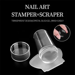 CKN Transfer Stamper Replacement Head Silicone Refill Head Clear Jelly French Nail Tool Nail Polish Print Nail Seal Stamp