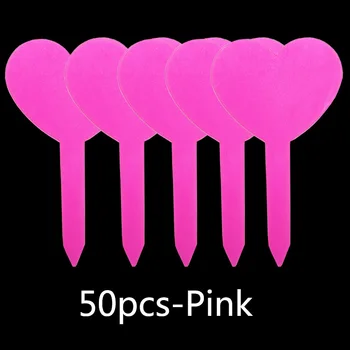 

50 Pieces PP Heart Shaped Gardening Labels Garden Plant Succulent Bonsai Seedling Tags Plant Markers
