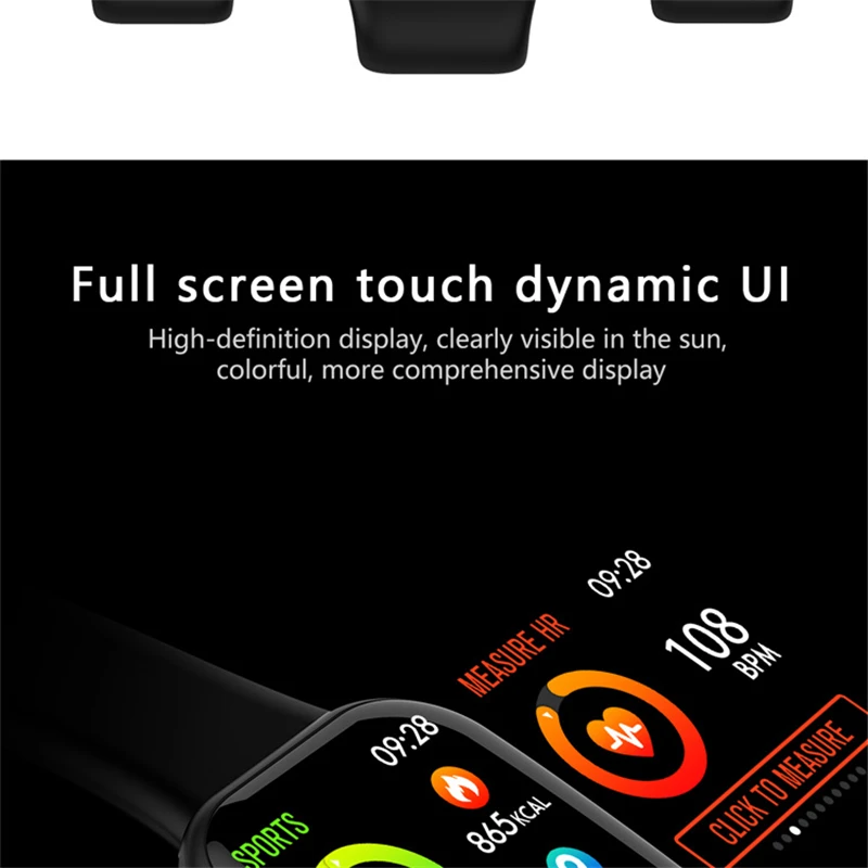 ESEED X16 smart watch men IP67 waterproof full touch screen long standby Heart Rate Blood Pressure Monitoring smartwatch