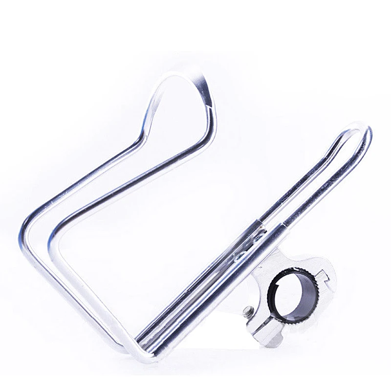 Bicycle Accessories Aluminum Alloy Bike Cycling Bicycle Drum Holder Drink Water Rack Bottle Holder Mount For Mountain Bike Cage - Цвет: Silver