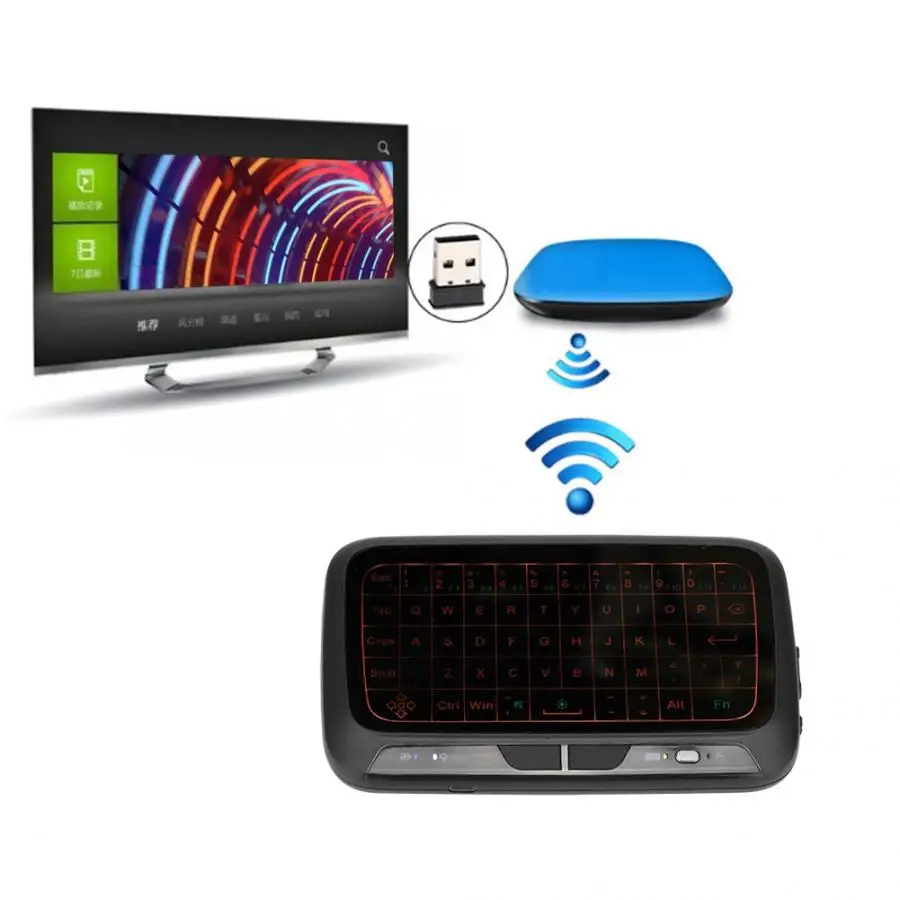 H18 + 2 4 ГГц Мини Подсветка перезаряжаемая ультра тонкая Беспроводная Bluetooth