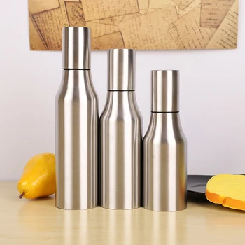 

Stainless Steel Oil Bottle Oiler Leak-proof Spice Jars Soy Sauce Vinegar Bottles Cooking Condiment Containers Kitchen Supplies
