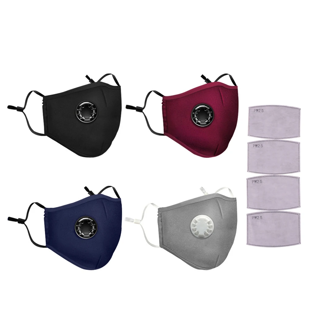 

Cotton Unisex Washable Reusable Masks PM 2.5 Anti Pollution Mask Dust Respirator Mouth Muffle for Allergy/Asthma/Travel/ Cycling