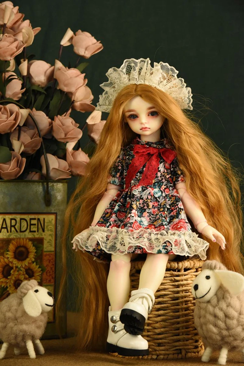 

Doll Clothes BJD1/4 Pastoral Fabric Skirt Doll Accessories Retro Style Beautiful girl skirt Toys for childrens Girls Toys